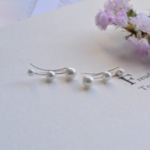 Earrings of Silver 925 with pearls Alice mk-jewels