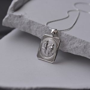 Silver necklace zodiac sign Gemini-mk-jewels
