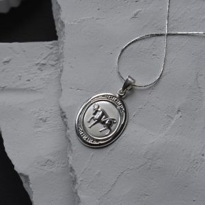 Silver necklace zodiac sign Taurus-mk-jewels