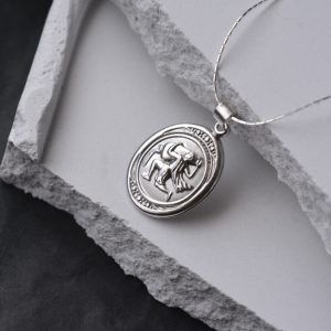 Silver necklace zodiac sign Aquarius-Aquarius-mk-jewels