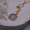 Stainless steel necklace with semi-precious stone Roz Quartz Gabrielle Roz mk-jewels