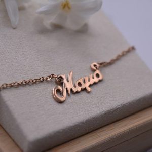 Mama necklace in rose gold plated stainless steel Mama Roz-mk-jewels