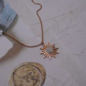 Rose gold plated stainless steel necklace Astro mk-jewels