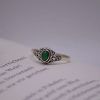 Ring of silver 925 with emerald. Beatrice Emerald-mk-jewels
