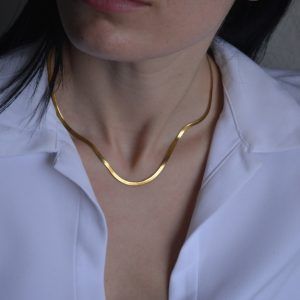 Stainless Steel Chain snake-Cassandre Gold-mk-jewels