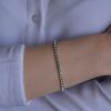 Stainless Steel Bracelet Riviera with white zirconia-Chiara Silver-mk-jewels