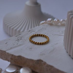 Δαχτυλίδι από Ανοξείδωτο Ατσάλι Erica Gold-mk-jewels