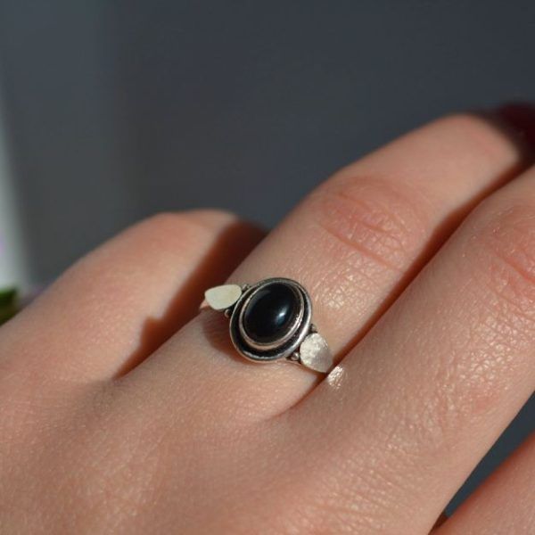 Δαχτυλίδι από Ασήμι 925 Black onyx