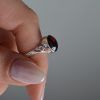 Ring of Silver 925 with semi-precious stone Garnet. Cecilia Granada mk-jewels