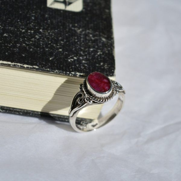 Δαχτυλίδι από Ασήμι 925 με Ρουμπίνι Erato Ruby mk-jewels