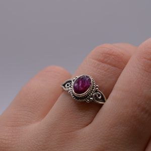 Δαχτυλίδι από Ασήμι 925 με Ρουμπίνι Erato Ruby mk-jewels