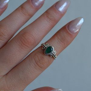 Ring of Silver 925 with Emerald Evelyne Emerald-mk-jewels