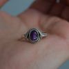 Ring of Silver 925 with semi-precious stone Amethyst. Valerie Amethyst mk-jewels