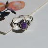 Sterling silver ring with semi-precious stone Amethyst Valerie Amethyst mk-jewels