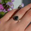 Δαχτυλίδι από Ασήμι 925 με ημιπολύτιμη πέτρα Μαύρος Όνυχας  Tresorine Black Onyx mk-jewels