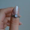 Ring of Silver 925 with semi-precious stone Moonstone Sabrine Moonstone-mk-jewels