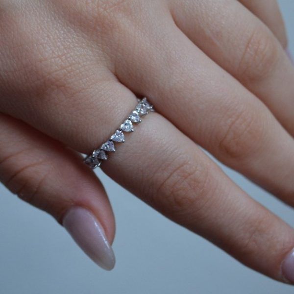 Δαχτυλίδι από επιροδιωμένο ασήμι 925. Tiffany mk-jewels