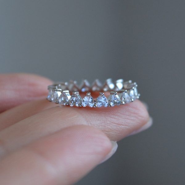 Rhodium plated silver ring 925. Tiffany mk-jewels