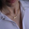 Gold plated stainless steel Mama necklace-Mama Gold-mk-jewels