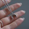 Stainless Steel Necklace Moon-Lune Silver-mk-jewels