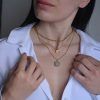 Stainless steel necklace with semi-precious stone Labradorite-Gabrielle Labradorite-mk-jewels