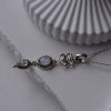 Sterling silver necklace with semi-precious stone Moonstone-Lisliel-mk-jewels