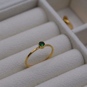 Δαχτυλίδι από Ανοξείδωτο Ατσάλι μονόπετρο Corinne Green mk jewels