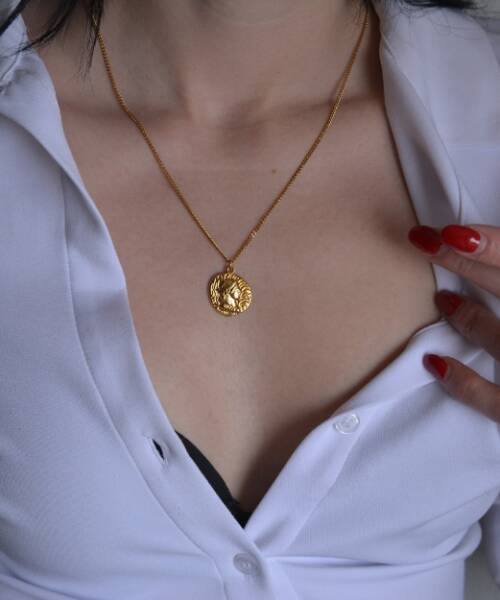 Ατσάλινο κολιέ Artemis Gold-mk-jewels