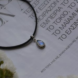 Choker with pendant made of Silver 925 and semi-precious stone Moonstone. Michelle choker Moonstone