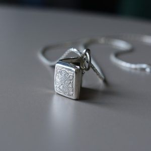  Silver 925 Emma-mk-jewels silver rhombus pendant with opening
