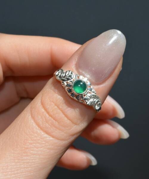 Δαχτυλίδι από Ασήμι 925 με Σμαράγδι. Sienna Emerald-mk-jewels