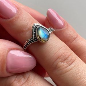 Ring of Silver 925 with semi-precious stone Ariadne Labradorite mk-jewels