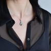 Sterling silver necklace with semi-precious stone Selene Ladradorite mk-jewels
