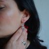 Σκουλαρίκια Ασημένια 925 γαντζάκι με νύχι ημιπολύτιμες πέτρες Αμέθυστο Arwen Amethyst mk-jewels (1)