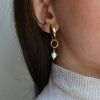Stainless Steel Earrings Freshwater Pearl Earrings-Meggy Pearl-mk-jewels