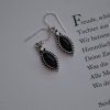 Earrings of Silver 925 with semiprecious stones Black onyx Black swan mk-jewels