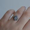 Ring of Silver 925 with semi-precious stone Chalcedony-Rebecca Chalcedony-mk-jewels