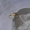 Ring with heart made of Stainless Steel-Love me Gold -mk-jewels