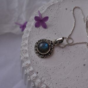 Sterling silver necklace with semi-precious stone Labradorite-Nephele Labradorite-mk-jewels