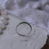 Rhodium plated silver ring 925 with green zircons-Henrietta Green-mk-jewels
