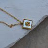 Gold plated stainless steel necklace with Gold Bloom-mk-jewels