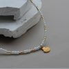 Necklace with beads and shell-Summer Breeze-mk-jewels