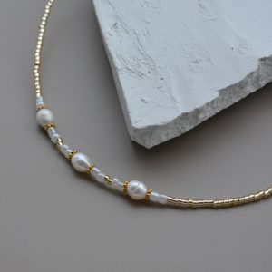 Necklace with beads and pearls-Harmony-mk-jewels