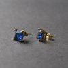 Σκουλαρίκια από ανοξείδωτο ατσάλι και μπλέ ζιργκόν-Tina earrings blue-mk-jewels