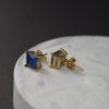 Stainless steel and blue cubic zirconia earrings-Tina earrings blue-mk-jewels