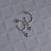 Earrings of silver 925 with pendant light blue zircons-Amphitrite-mk-jewels