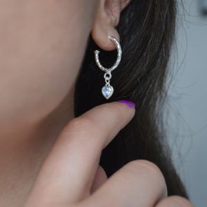 Earrings of silver 925 with pendant light blue zircons-Amphitrite-mk-jewels