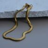 Stainless steel anklet snake leg bracelet gold-Maya anklet gold-mk-jewels