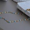 Stainless steel and enamel ankle bracelet light blue-Andrea Blue anklet-mk-jewels