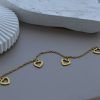 Stainless steel anklet with pendant hearts-Zoe anklet-mk-jewels